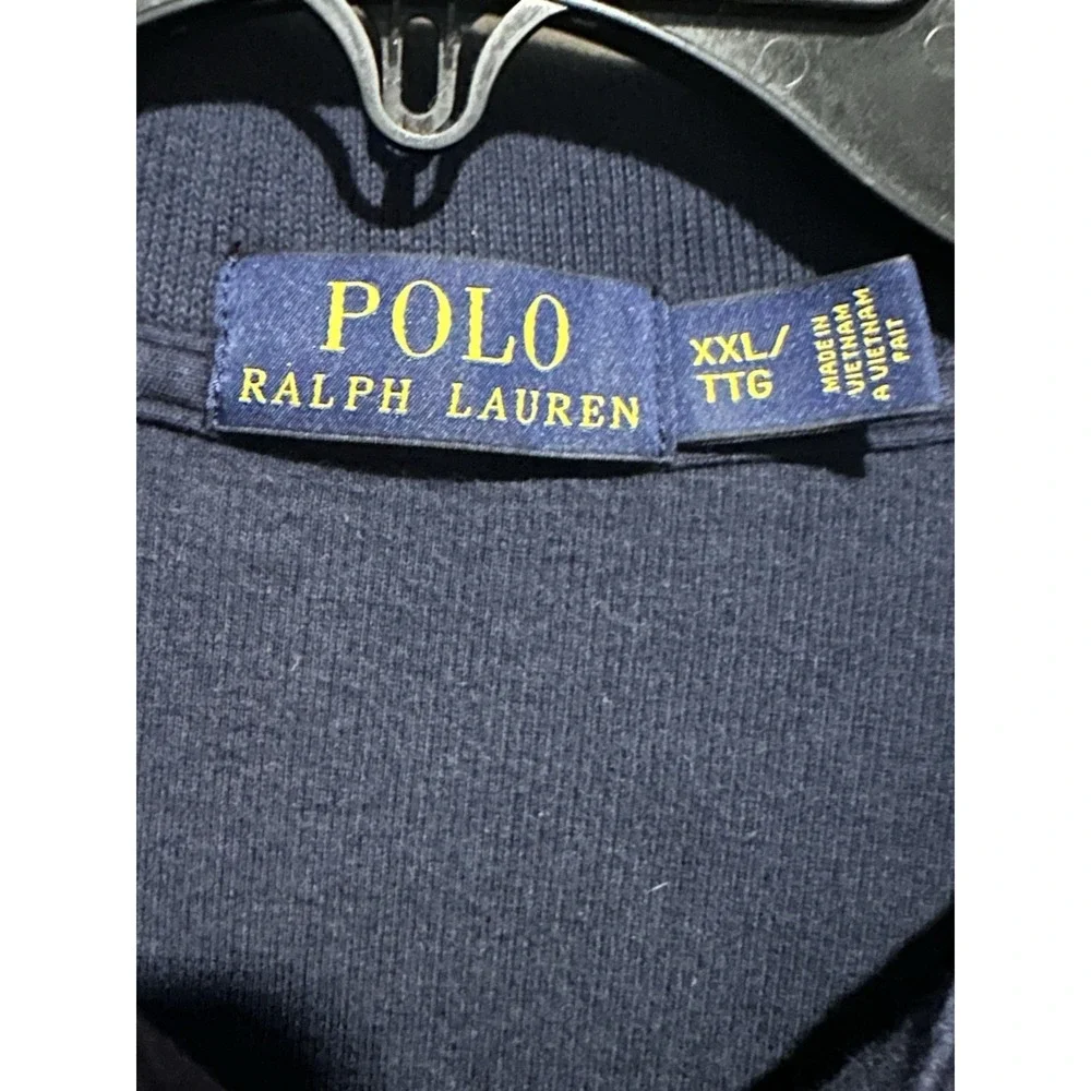 Polo Ralph Lauren Mens‎ 1/4 Zip Sweater XXL Blue 2XL Preppy Office 90s #R10-4